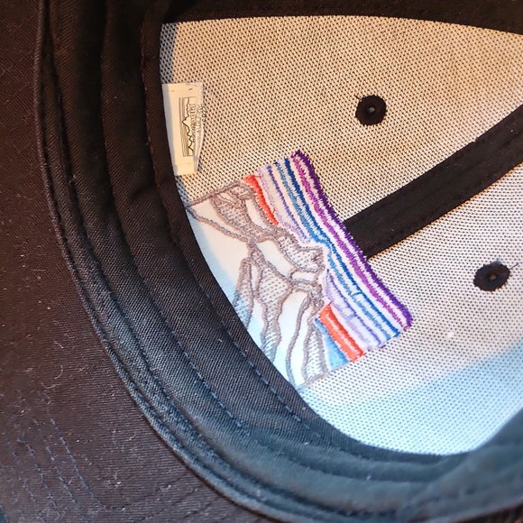 Patagonia Black Cap with Colorful Mountain Design Unisex - Picture 5 of 11